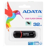 ADATA Flash Disk 32GB UV150, USB 3.1 Dash Drive (R:90/W:20 MB/s) černá