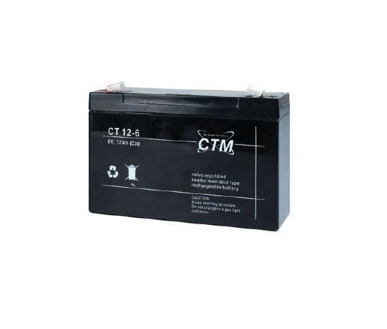 Baterie - CTM CT 6-12 (6V/12Ah - Faston 187), životnost 5let