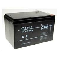 Baterie - CTM CT 12-14 (12V/14Ah - Faston 250), životnost 5let