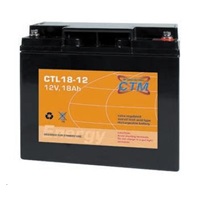 Baterie - CTM CTL 18-12 (12V/18Ah - M5), životnost 10-12let