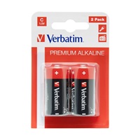 VERBATIM Alkalické baterie C,  2 PACK / LR14