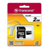 TRANSCEND MicroSD karta 2GB + adaptér