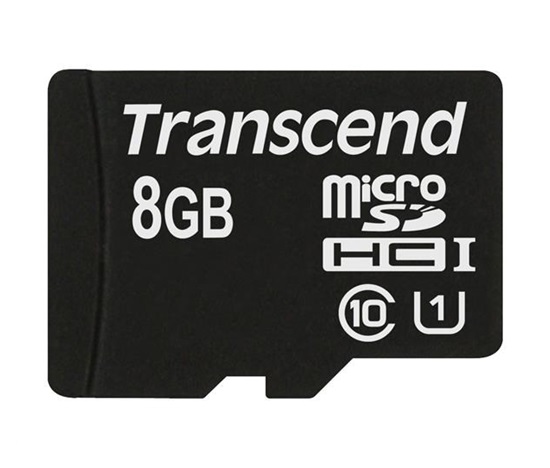 TRANSCEND MicroSDHC karta 8GB Premium, Class 10 UHS-I 300x, bez adaptéru