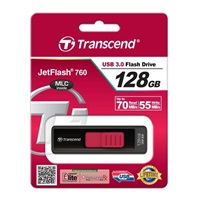 TRANSCEND Flash Disk 128GB JetFlash®760, USB 3.0 (R:85/W:34 MB/s) černá/červená