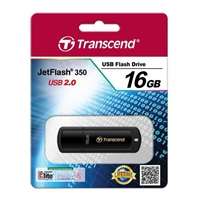 TRANSCEND Flash Disk 16GB JetFlash®350, USB 2.0 (R:13/W:4 MB/s) černá