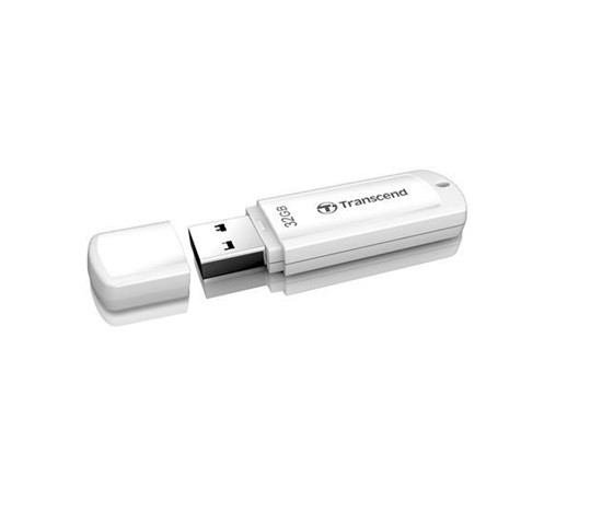 TRANSCEND Flash Disk 32GB JetFlash®370, USB 2.0 (R:16/W:6 MB/s) bílá