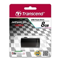 TRANSCEND Flash Disk 8GB JetFlash®560, USB 2.0 (R:18/W:4 MB/s) černá/stříbná