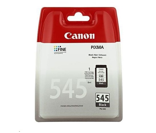 Canon CARTRIDGE PG-545 černá pro Pixma iP, Pixma MG, Pixma MX a Pixma TS 205, 305, 3151, 3451 (180 str.)
