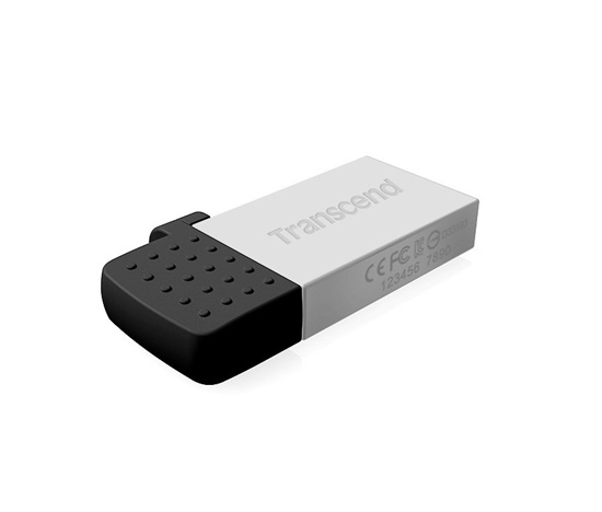 TRANSCEND Flash Disk 8GB JetFlash®380S, USB 2.0/micro USB (R:20/W:5 MB/s) stříbrná