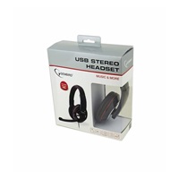 GEMBIRD sluchátka s mikrofonem MHS-U-001 Gaming, černá, USB