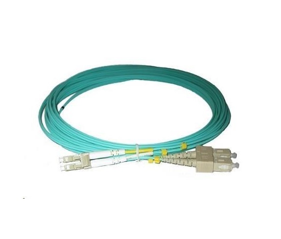 Duplexní patch kabel MM 50/125, OM3, LC-SC, LS0H, 3m