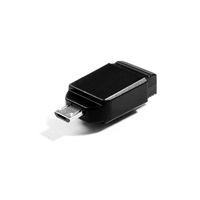 VERBATIM Flash Disk 32GB Store ‘n‘ Stay Nano + micro USB OTG adaptér, USB 2.0, černá