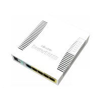 MikroTik RouterBOARD CSS106-1G-4P-1S (RB260GSP), TF470 CPU,nastavitelný switch, 5x LAN, 1xSFP slot, PoE OUT, vč. SwOS