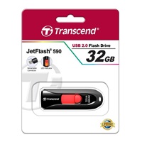 TRANSCEND Flash Disk 32GB JetFlash®590K, USB 2.0 (R:16/W:6 MB/s) černá