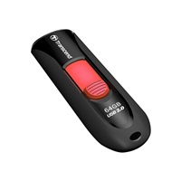 TRANSCEND Flash Disk 64GB JetFlash®590K, USB 2.0 (R:16/W:6 MB/s) černá