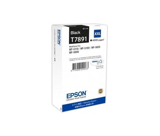 EPSON Ink čer WF-5xxx Series Ink Cartridge "Pisa" XXL Black (65,1 ml)