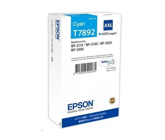 EPSON Ink bar WF-5xxx Series Ink Cartridge "Pisa" XXL Cyan (34,2 ml)
