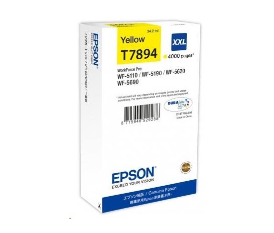 EPSON Ink bar WF-5xxx Series Ink Cartridge "Pisa" XXL Yellow (34,2 ml)