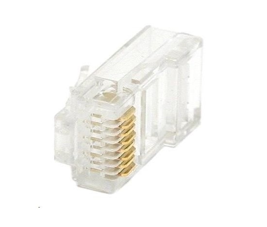 Konektor UTP RJ45 (8p8c), Cat6, 50µm, drát - 100 ks