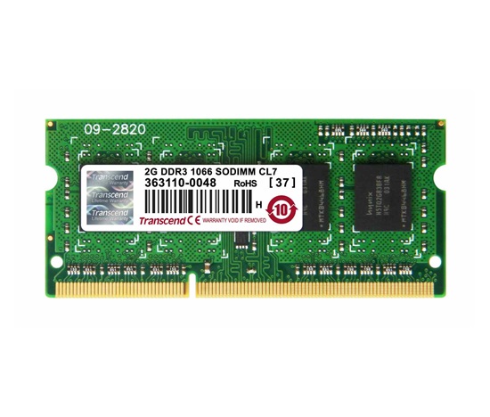 TRANSCEND SODIMM DDR3 2GB 1066MHz 1Rx8 CL7