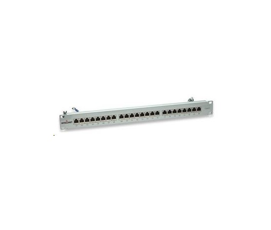 Intellinet Patch panel 24 port Cat6, stíněný STP, šedý