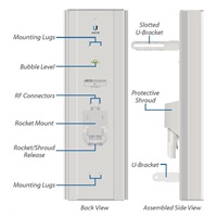 UBNT airMAX Sector Antenna AM-5AC22-45 [sektorová MIMO anténa, 5GHz, 22dBi, 45°, 802.11a/n/ac, Rocket kit]