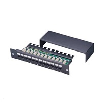 10" Patch panel XtendLan 12port, STP, Cat5E, krone, černý