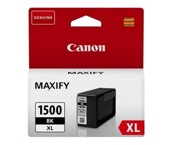 Canon CARTRIDGE PGI-1500XL BK černá pro Maxify MB2050, MB2150, MB2350, MB2750 a MB2755 (1200 str.)