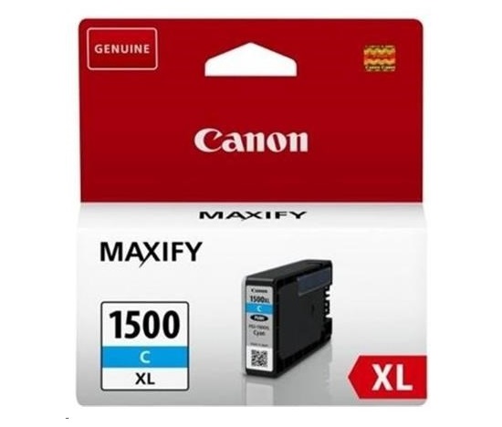 Canon CARTRIDGE PGI-1500XL C azurová pro Maxify MB2050, MB2150, MB2350, MB2750 a MB2755 (1020 str.)