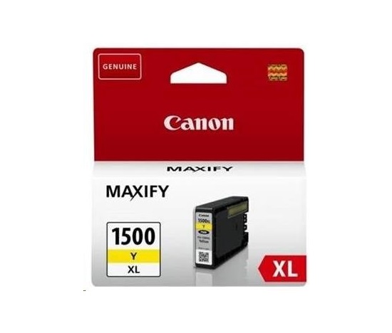 Canon CARTRIDGE PGI-1500XL Y žlutá pro Maxify MB2050, MB2150, MB2350, MB2750 a MB2755 (780 str.)