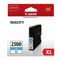 Canon CARTRIDGE PGI-2500XL C azurová pro Maxify iB4050, iB4150, MB5050, MB5150, MB5155, MB5350, MB5450, MB5455 (1755str)