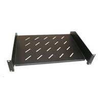 XtendLan 19" police s perforací 2U/280mm, nosnost 45kg, černá