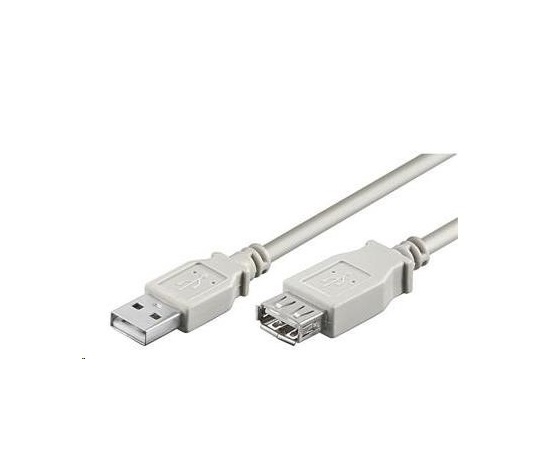 PREMIUMCORD Kabel USB 2.0 A-A 0,5m (50cm), prodlužovací (M/F)