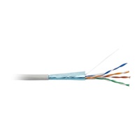 FTP kabel LYNX, Cat6, drát, PVC, Dca, šedý, 305m cívka