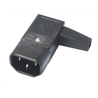 PREMIUMCORD Konektor napájecí 230V na kabel (samec, IEC C14), úhlový