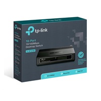 TP-Link TL-SF1016D switch (16x100Mb/s, fanless)