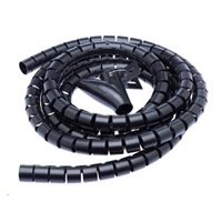 CONNECT IT trubice pro vedení kabelů WINDER, 1,5m x 30mm černá (organizér kabelů)