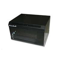 XtendLan 10" nástěnný rozvaděč 4U 350x280, nosnost 50 kg, dveře z plexiskla, svařovaný, černý