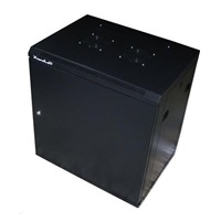 XtendLan 19" nástěnný rozvaděč 12U 600x450, nosnost 60kg, plné dveře, svařený, proti vykradení,černý