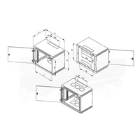 TRITON 19" jednodílný rozvaděč 18U/400mm, 6 otvorů pro ventilátory