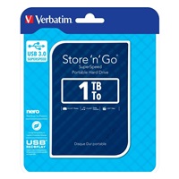 VERBATIM Externí HDD 1TB Store ‘n‘ Go Portable Hard Drive USB 3.0, Blue GEN II