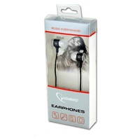 GEMBIRD sluchátka s mikrofonem MHS-EP-001 pro MP3, kovová, Black