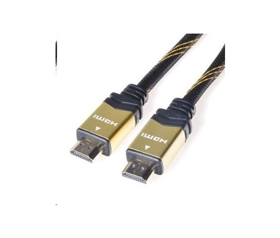 PREMIUMCORD Gold HDMI High Speed + Ethernet kabel (v1.4), opletený, zlacené konektory, 1,5m