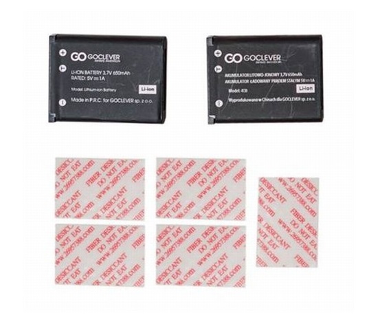 GOCLEVER baterie 650 mAh pro DVR EXTREME GOLD a SILVER (2 ks)