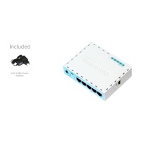 MikroTik RouterBOARD hEX, 880MHz dual-core CPU, 256MB RAM, 5x LAN, USB, microSD slot, vč. L4 licence