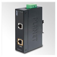 Planet IPOE-162 napájení po ethernetu IEEE802.3at, 30W, Gigabit, DIN, IP30, -40 až 75 C