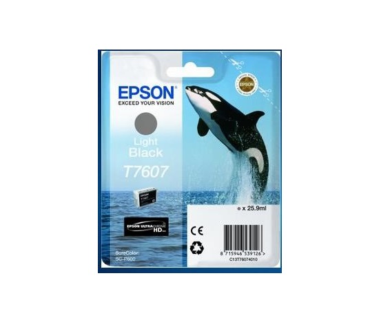 EPSON ink čer ULTRACHROME HD "Kosatka" - Light Black - T7607 (25,9 ml)