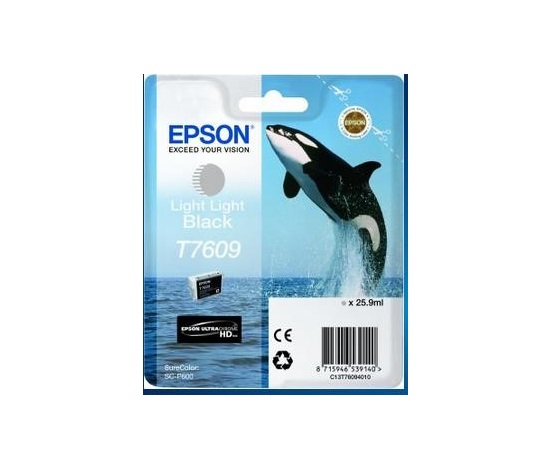 EPSON ink čer ULTRACHROME HD "Kosatka" - Light Light Black - T7609 (25,9 ml)