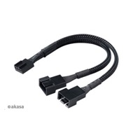 AKASA kabel rozdvojka pro ventilátory, 1x 4-pin fan na 2x 4-pin, 15cm