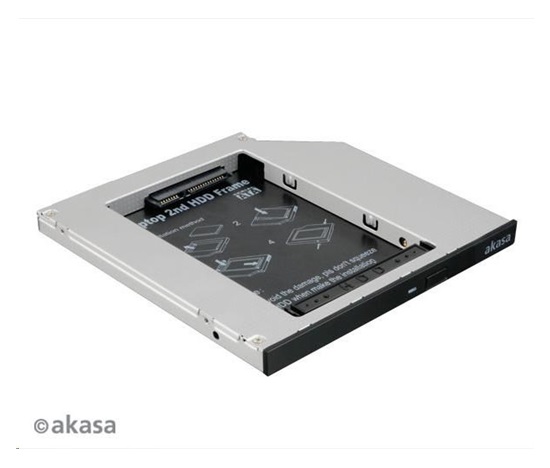 AKASA HDD box  N.Stor S9, 2.5" SATA HDD/SSD do pozice pro optickou mechaniku SATA (výška HDD do 9,5mm)